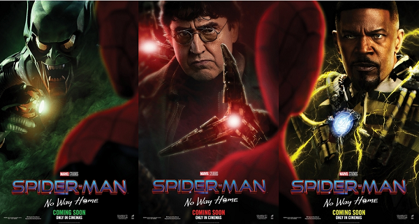 スパイダーマン　ヴィラン・キャラクターポスター3種